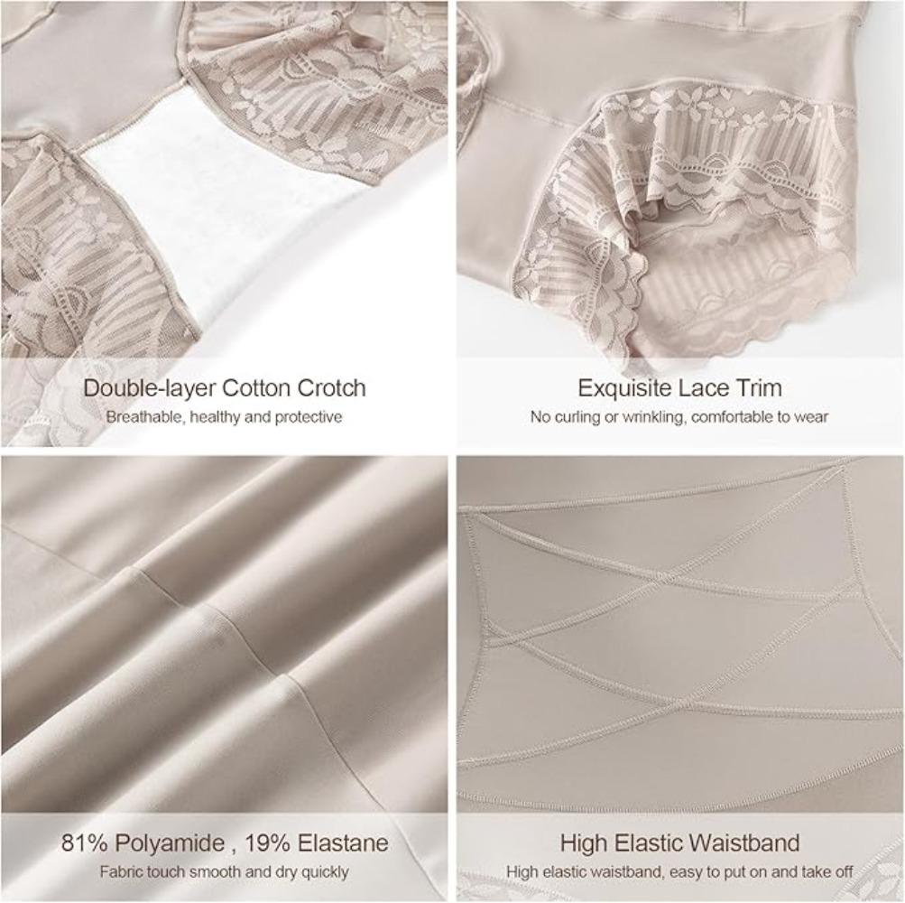 Women Shapewear Tummy Control Panties High Waisted Girdle Body Shaper Postpartum Slimming Underwear Lace Shaping Briefs