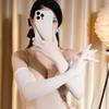 Female interest D ultra-thin silky seamless gloves five-finger stockings sexy finger arm sunscreen long-sleeved gloves