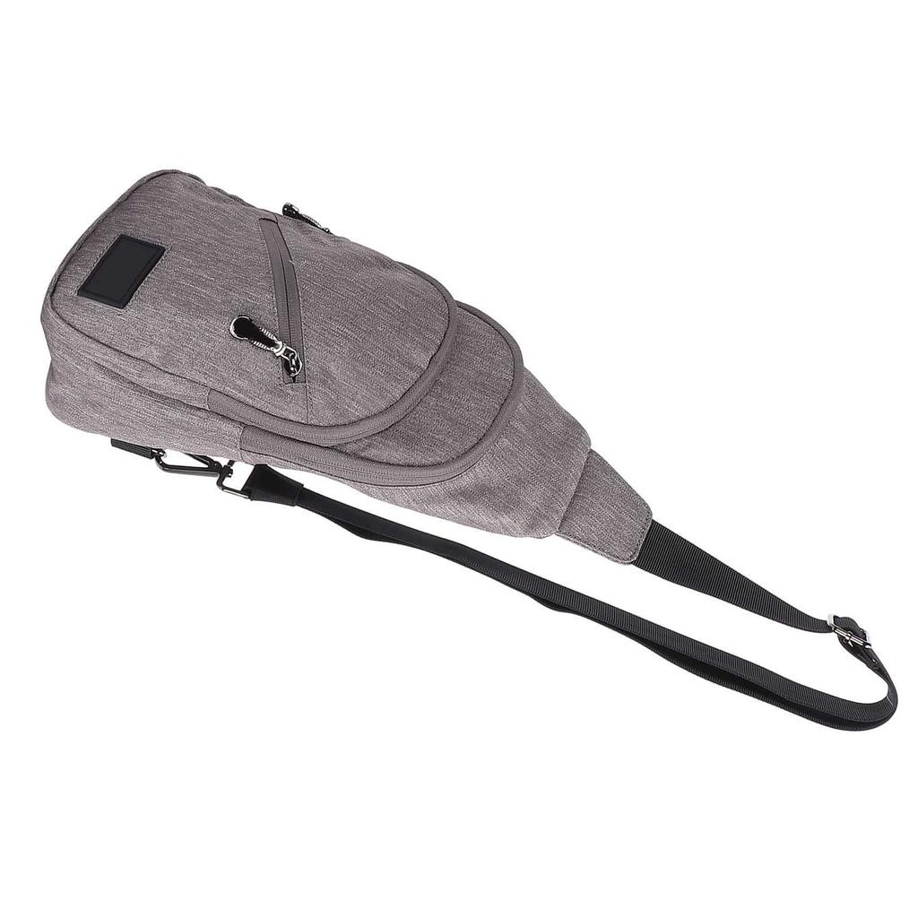 OX PLOUGH Men s Chest Bags Waterproof Casual Chest Sling Bag Polyester Shoulder MessengerLight Grey