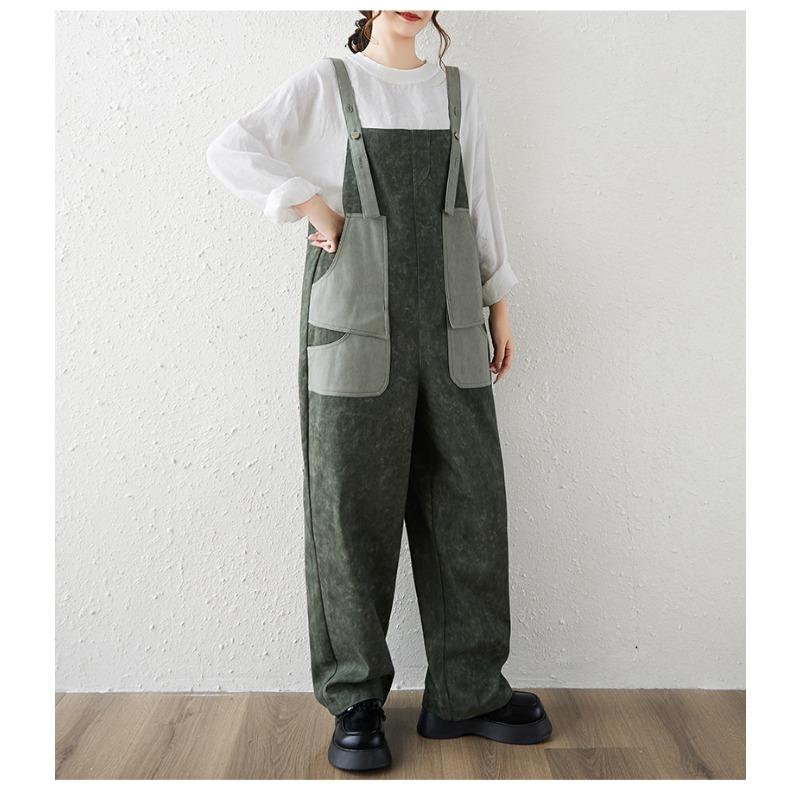 DIMANAF Plus Size Women Jumpsuits Overalls Long Pants Jeans Trousers Vintage Streetwear Loose Casual Denim