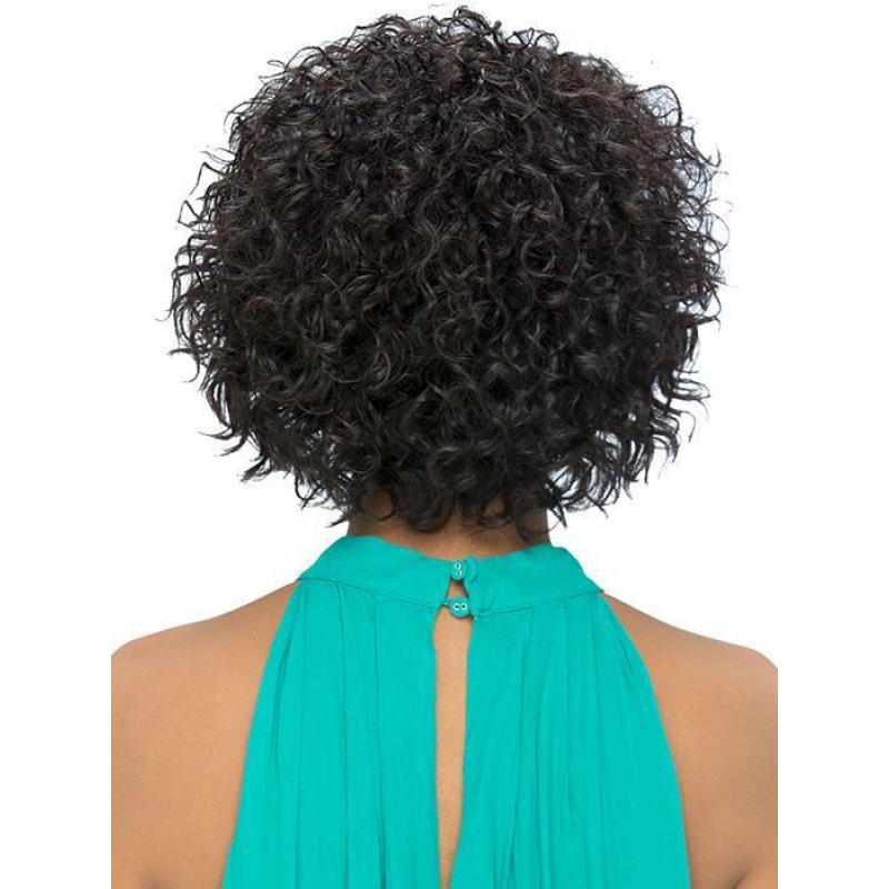Synthetische Damen-Perücke, lockig, mit Pony, Damen, natürliche schwarze Perücke, tägliche Party, Cosplay, Verwendung hitzebeständiger Faserperücke