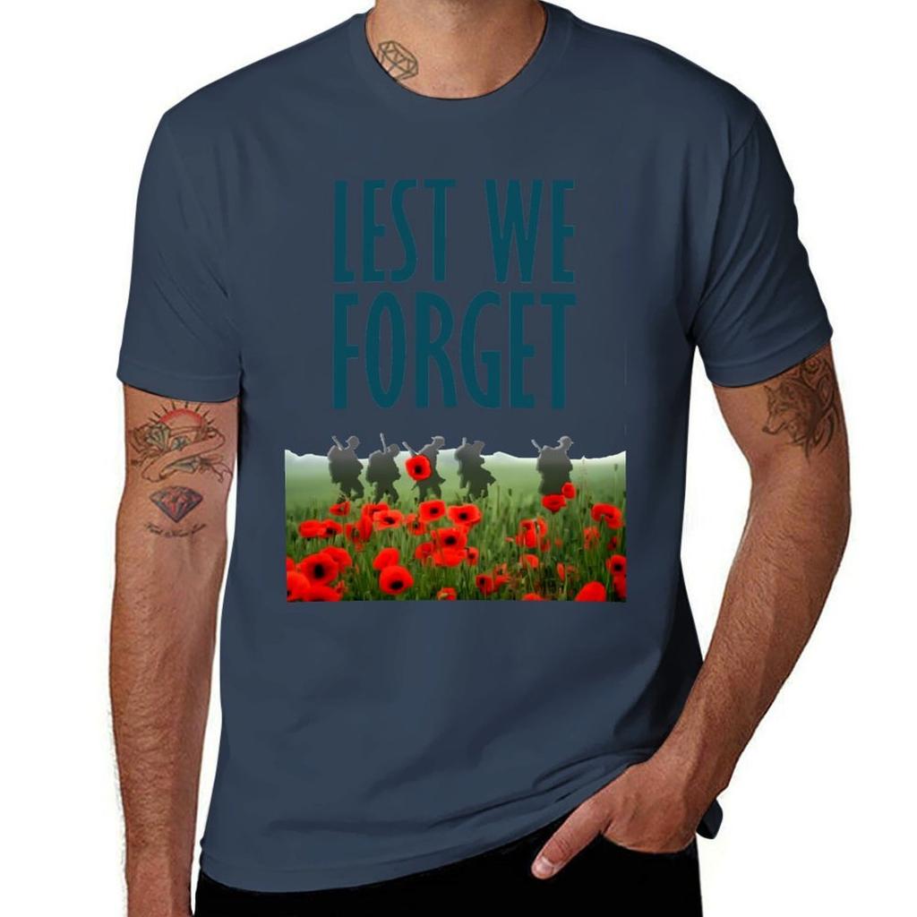 Lest We Forget Masks TShirt Sports Casual Short Sleeve Cotton Tee