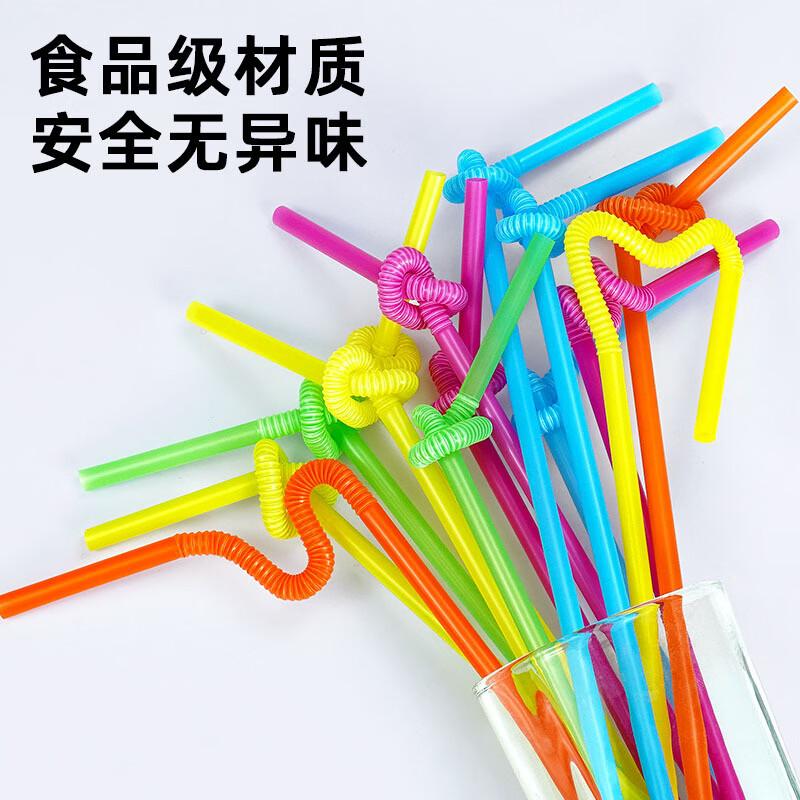 Colorful Disposable Bent Drinking Straws