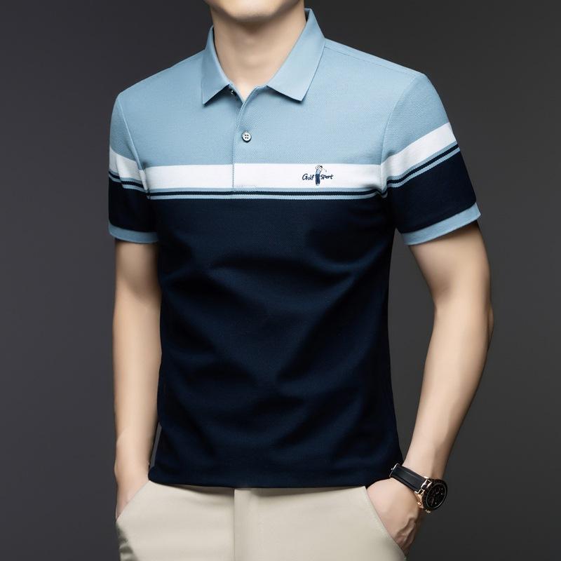 

Футболка с коротким рукавом, поло, деловой повседневный топ 4XL