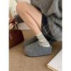 Mao Mao Shoes Women's Autumn and Winter Cotton Shoes Lazy Pedal Warm and Piled Half Slippers