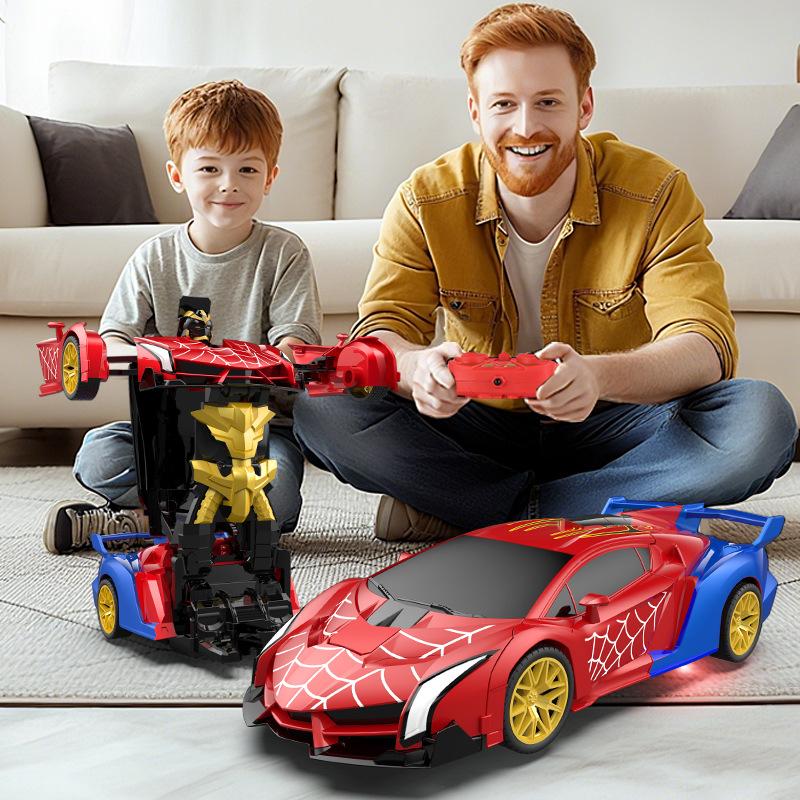 

1:18 Spider Remote Control Racing Car Toy Children s Transformable Resin Car with Charging Function Includes Charge