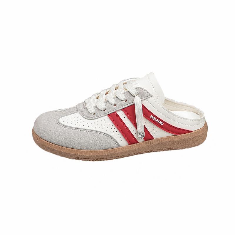 

2025 новая ретро универсальная нишевая розовая сумка, шлепанцы с закрытым носком, популярная повседневная обувь, женские шлепанцы 41 красный