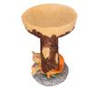Cat Bird Bath Statue Durable Resin Bird Bath Bowl Exquisite Decorative Bird Feeding Statue for Courtyard Balcony