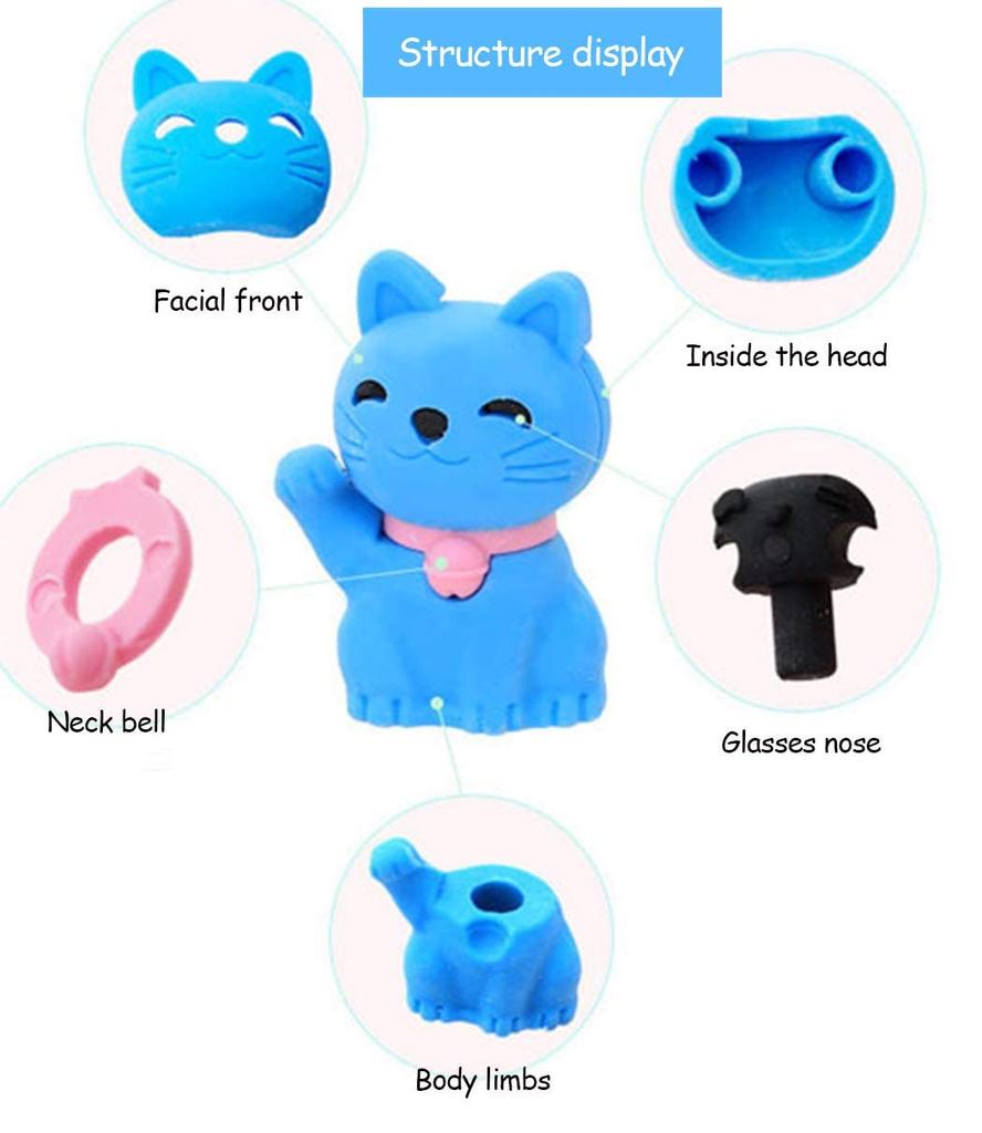 Ranvi 30pcs Animal Kids Mini Puzzle Pencil Erasers for Game Award Ceremonies Erasers, Kids'