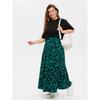 Damen Midi-Rock mit Print, Elastischer High-Waist Fließender A-Linien-Rock