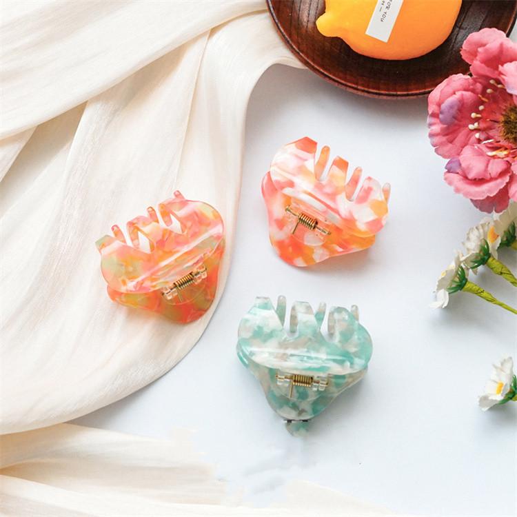 5.5CM Hot Sale  Fashion Hair Accessories Custom Women Hair Clip Candy Color Small Acetate Cloud Hair Claw