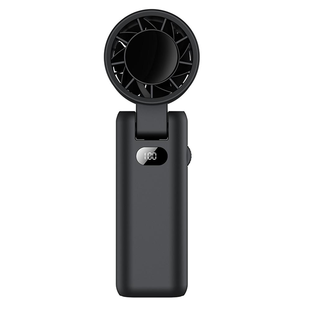 

WT22 Portable Mini Fan Rechargeable Turbo Fan 5 Gear Foldable Handheld Cooling Fan with Digital Display Black