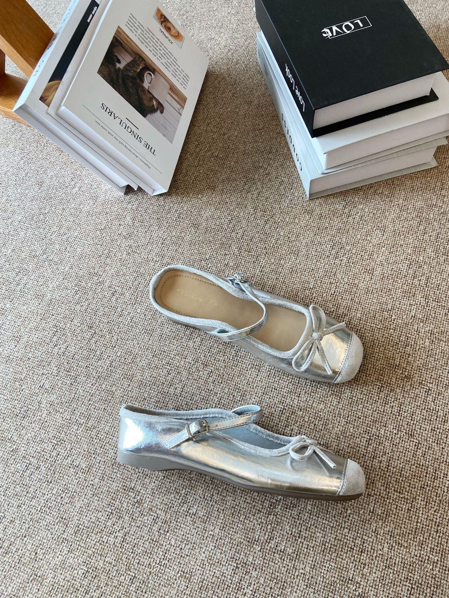 

Fairy style bow Mary Jane half slippers outer wear inner heightening sandals spring and summer with skirt muffin bag head slippers 35