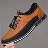 Men'S Plus Size Color Block Dress Shoes - Breathable Non-Slip Rubber Sole, Stylish Lace-Up Design for Business & Casual Wear, Comfortable EVA Insole