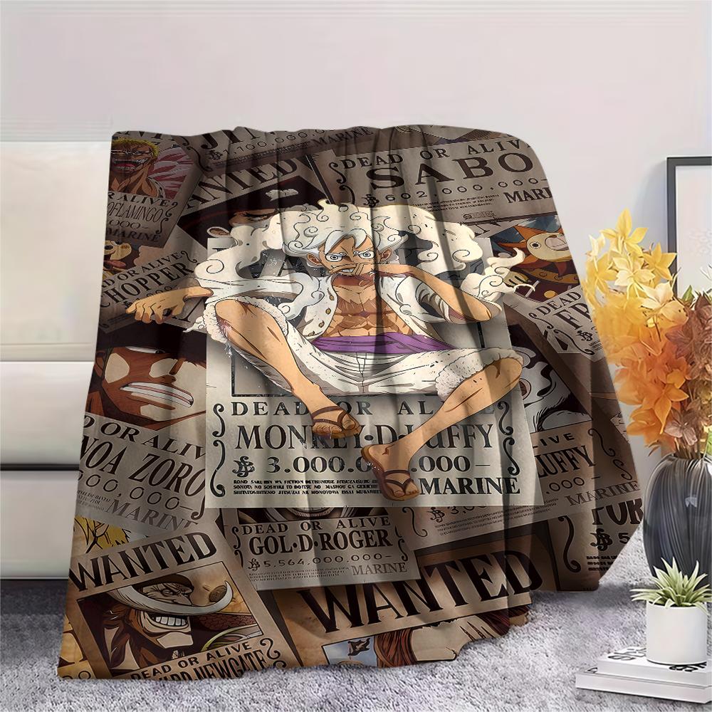 One Piece character Print Flannel Blanket,High quality Comfortable for All Seasons,Home Decor,Warmth and Comfort,Perfect for Christmas Gifts
