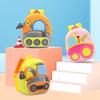 Cute Cartoon Excavator and Dump Truck Plush Backpack for Kids