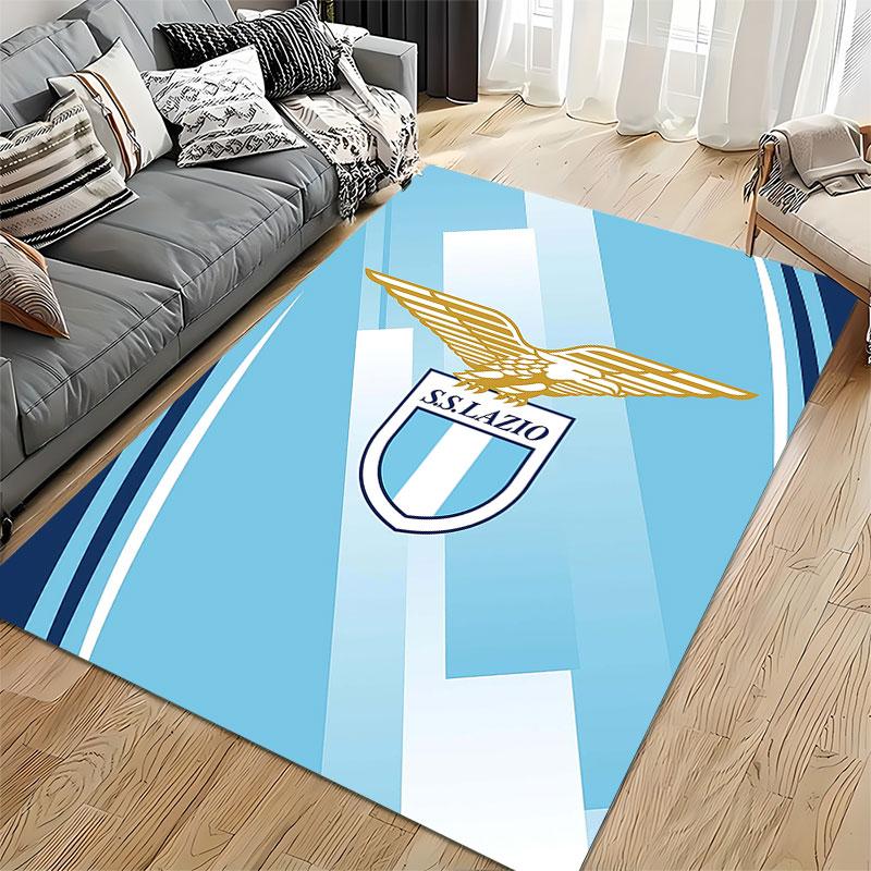 Blue Carpet with SS Lazio Logo suitable as a non-slip mat for the living room or bedroom sofa
