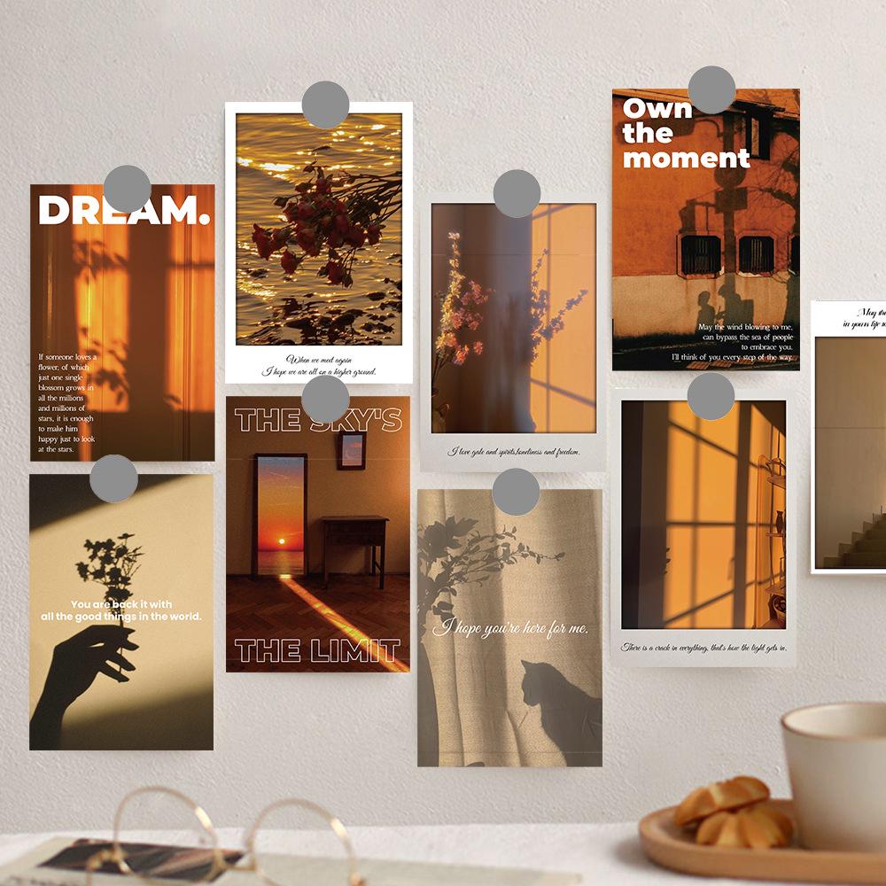 10 Sunset Landscape Postcards: Light and Shadow Wall Decor