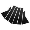 6Pcs Window B Pillar Post Trim Gloss Black Sturdy Aging Resistant Stylish Window Pillar Posts