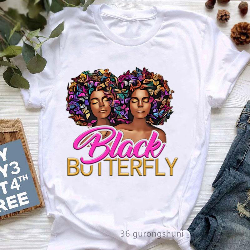 They Whispered To Her You Can'T Withstand The Storm She Whispered Back I Am The Storm Print T-Shirt Women Black Girl Magic Shir