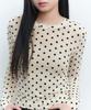 MUSINSA STANDARD WOMAN Women'S Polka Dot Sheer Long Sleeve T-Shirt [Cream]