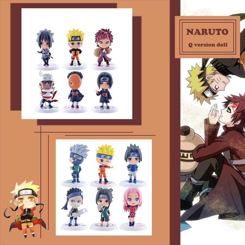Charming 6 Pcs Sasuke Doll Set Featuring Beloved Naruto Animation Characters