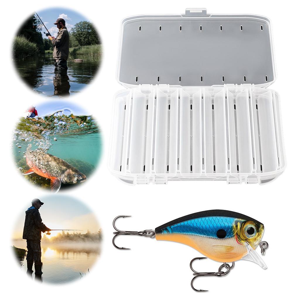 Double Sided Fishing Tackle Box Large Capacity Fishing Lure Hook Box Wear-Resistant Fishing Lure Organizer for Storage Big Baits