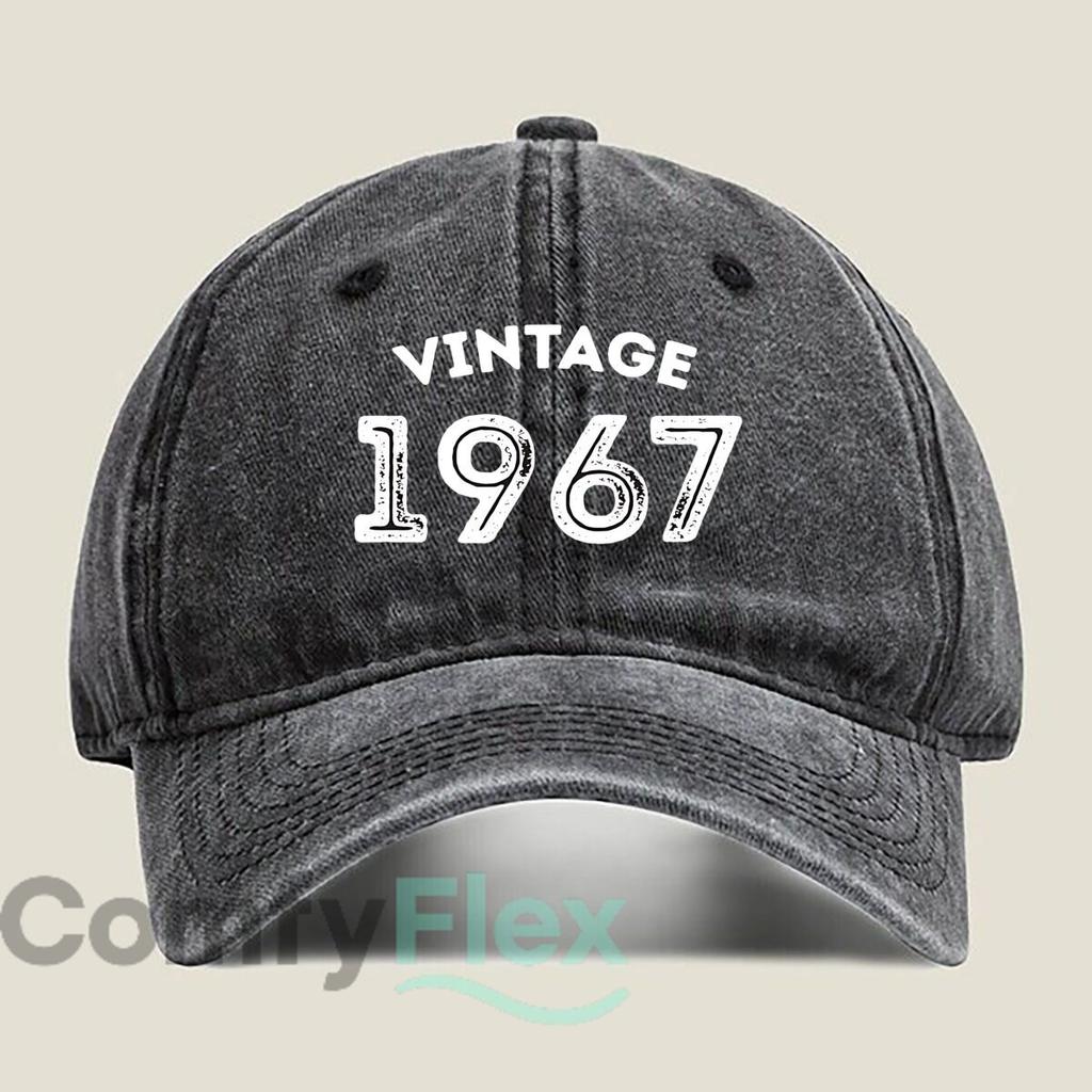 Vintage 1967 Retro Badge Fashion Washed Baseball Cap Outdoor For Womens Unisex Female Beach Dad Hat Hip Hop
