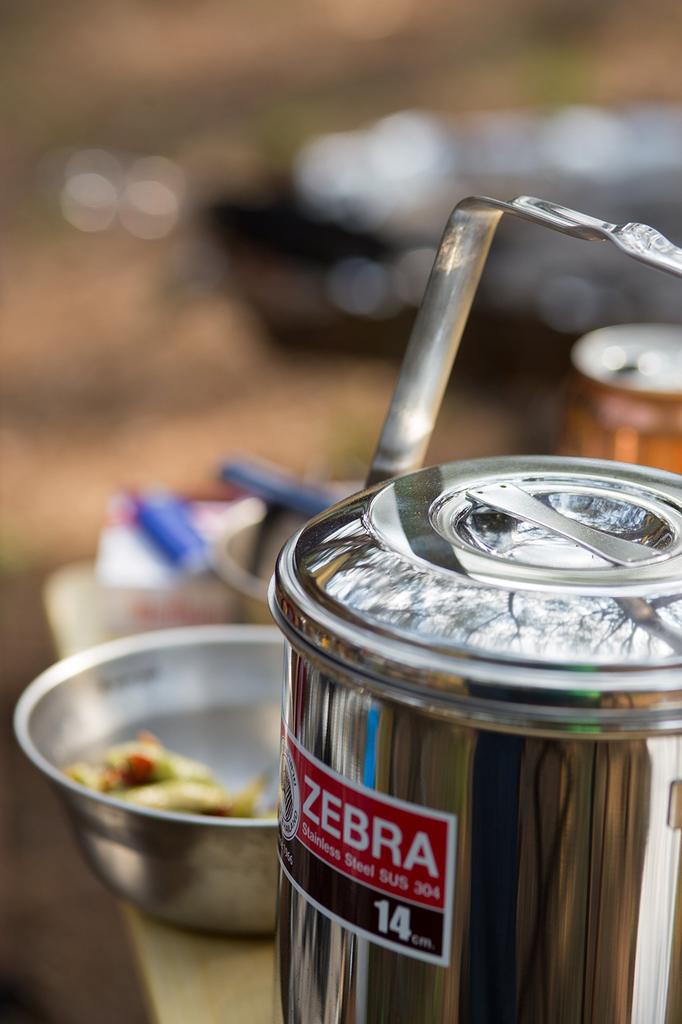 ZEBRA Stainless Steel Loop Handle Billy Can Pot, 14cm, 1516140