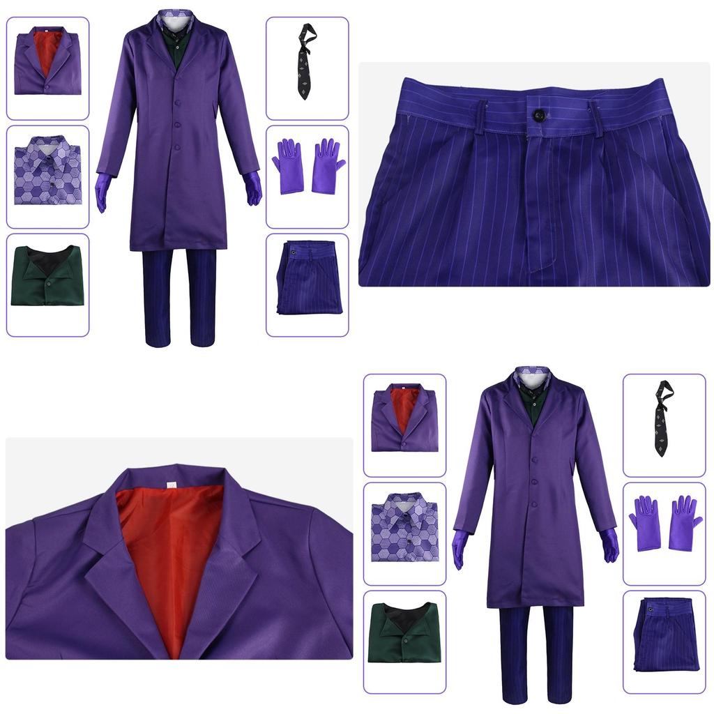 Authentic Dark Knight Batman Joker Outfit For Cosplay And Parties