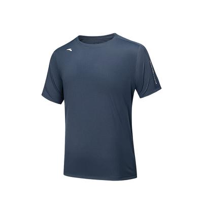Training Series Sports Casual Simple Solid Color Pullover Short Sleeve T-Shirt Men Tops Deep-Well-Gray 952527133-7
