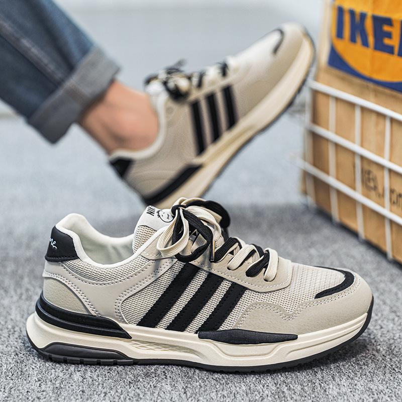 Autumn and winter new black mesh breathable running youth leisure sports dad shoes