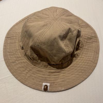Used A BATHING APE Safari Hat 100% Cotton Made In Japan