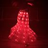Shiny Luminous Led Skirt White Long Light Up Skirt Festival Fluorescent Shows Dance Props Stage Performance