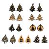 9Pcs Epoxy Geometric Mold Christmas Tree Earrings Pendant Keychain Silicone Mold