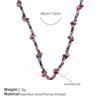 Summer Vacation Wind Dopamine Girl Heart Woven Color Rope Diy Diverse Pendant Bracelet Necklace Jewelry Set