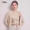 Women's 100% Mulberry Silk Shawl Collar Knit Cardigan