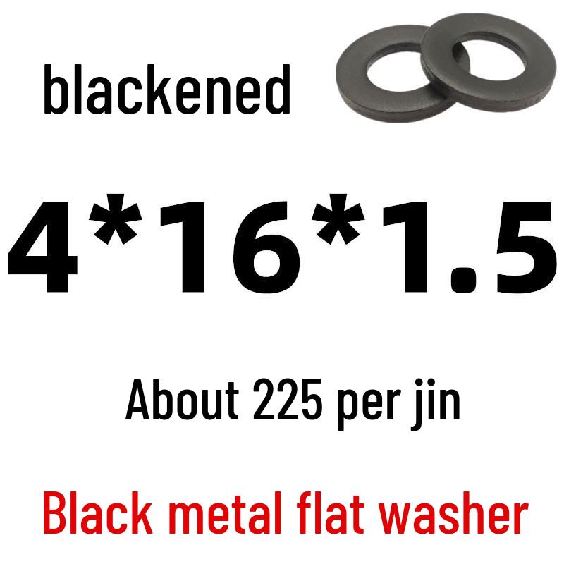 Thickened Black Iron Flat Washer for Screws, Non-standard Round Design