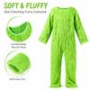 Green Plush Colorblock Dress Costume for Christmas Cosplay and Holiday Role Play