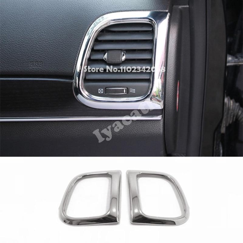 For Jeep Grand Cherokee WK2 2014- ABS Chrome Steering Wheel Door Bowl Window Lift Button Gear Box AC Vent Seat Back Cover