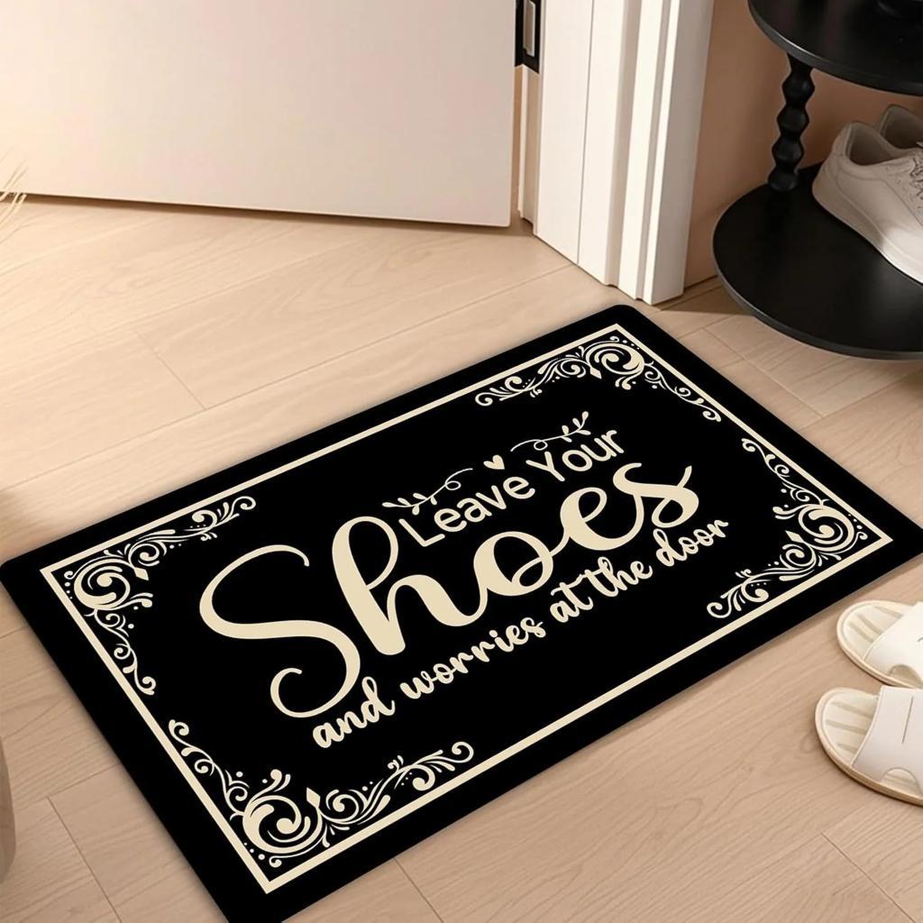 Welcome Please Remove Your Shoes Door Mat Funny Mat Cute Doormat Indoor Entrance with Non Slip