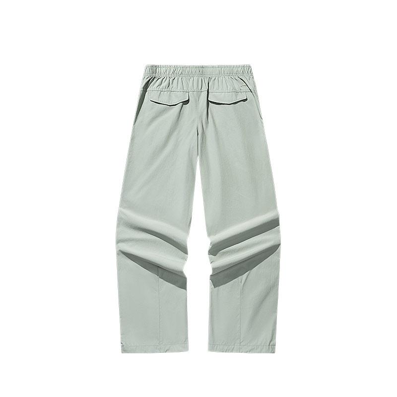 Anta Solid Color Mid-Rise Comfortable Breathable Versatile Straight Leg Work Pants Women bottoms Misty-Moon-Blue 162527517-2