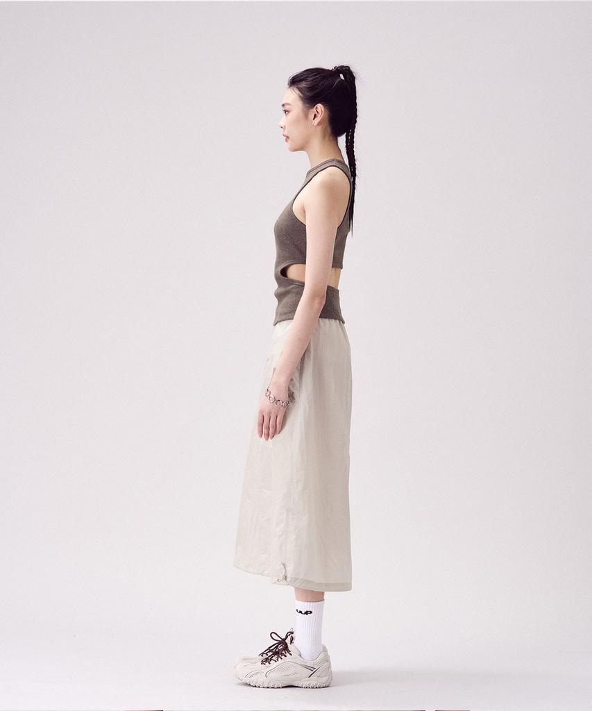 Yuupeu Hem String Long Skirt