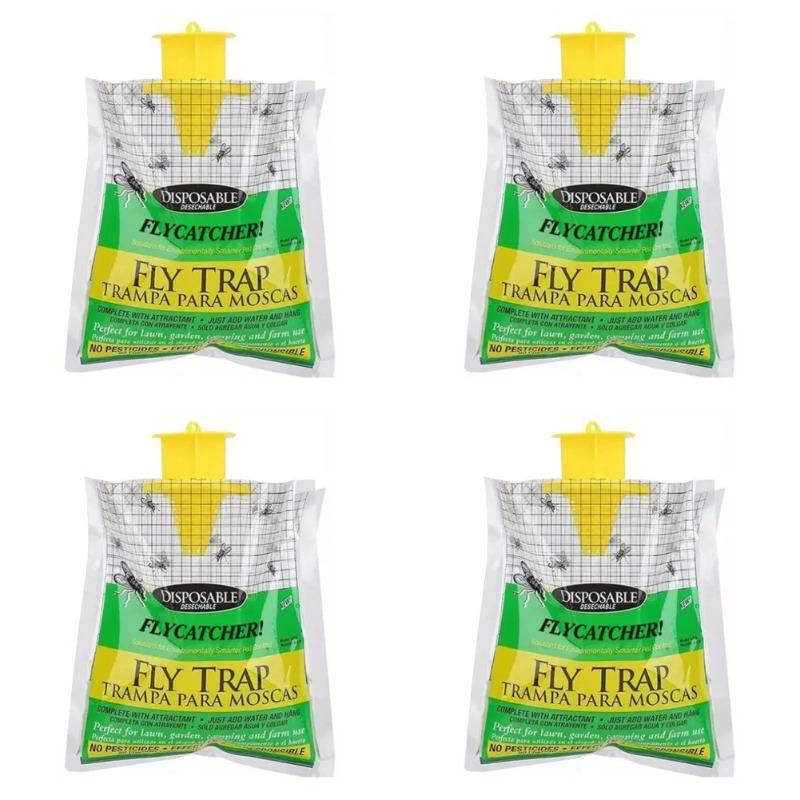 Water-Soluble Hanging Fly Trap Bags, Non-Toxic Insect Catcher for Outdoor, Effective Fly Wasp Mosquito Bug Killer Pest Control