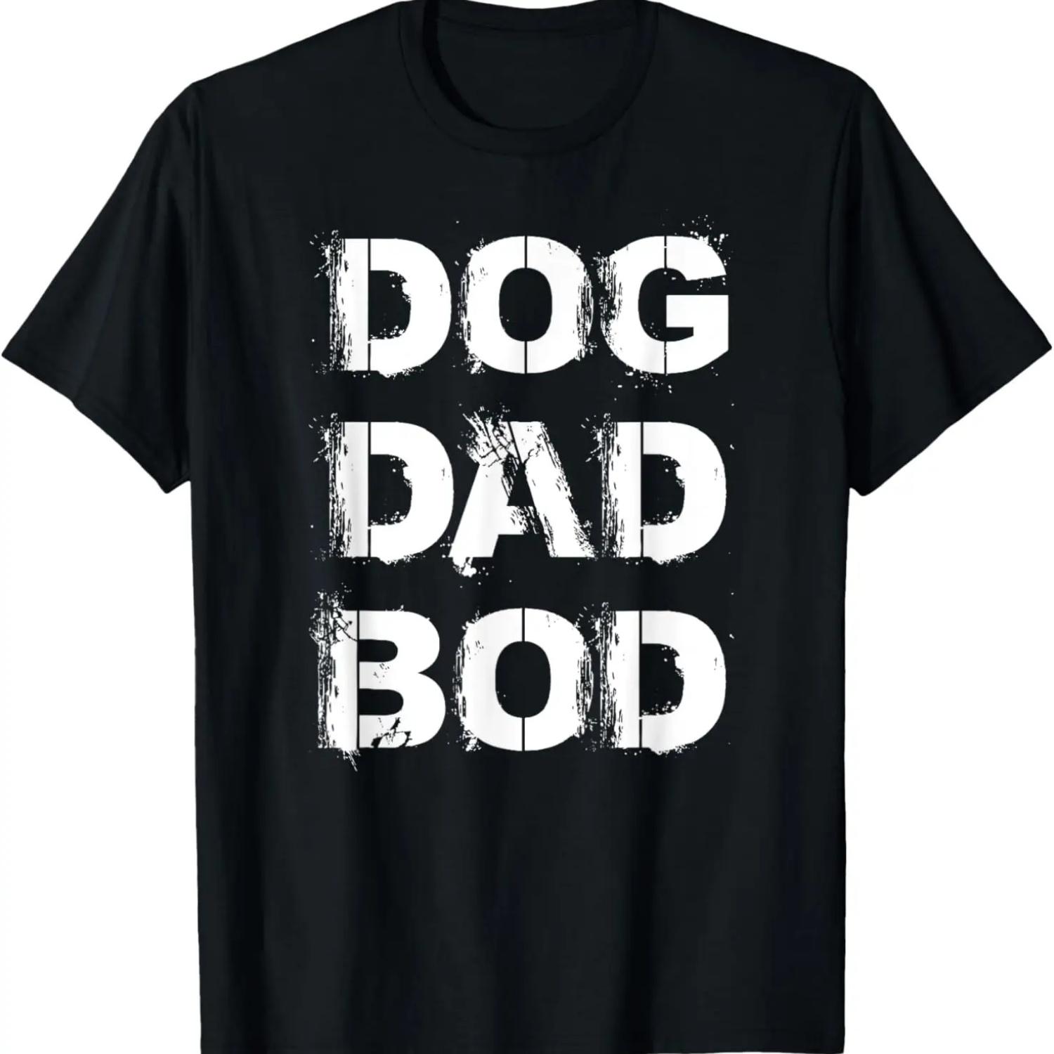 

Funny Pet Owner Fitness Shirt Dog Dad Bod T-Shirt XXXXXL чёрный