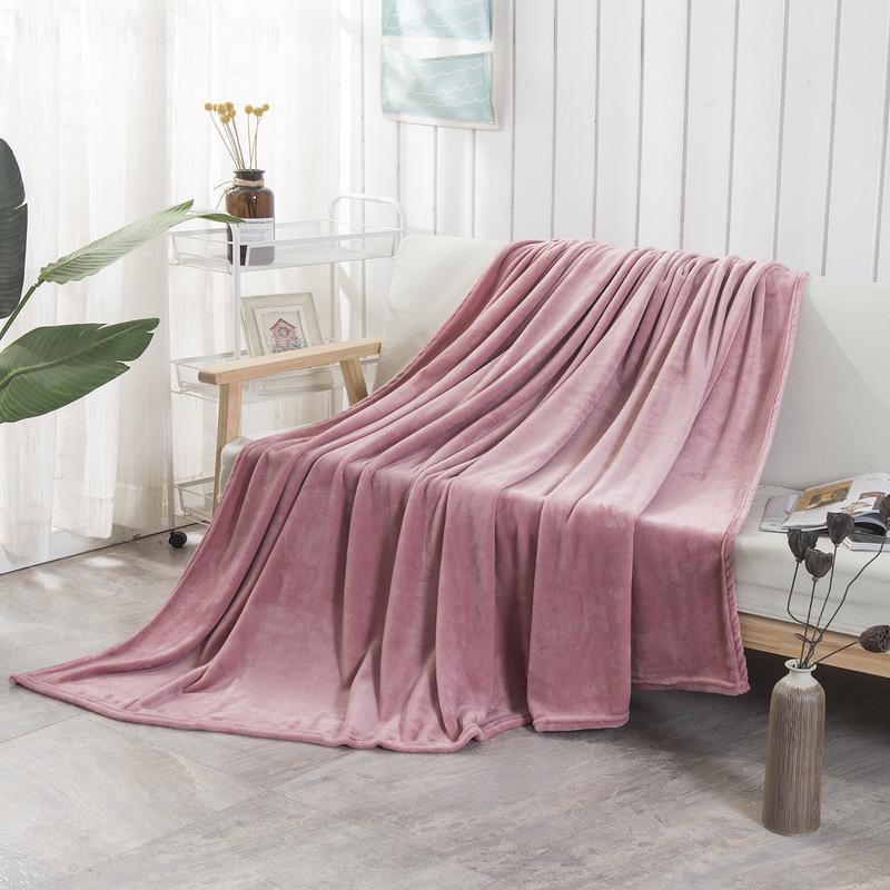 Coral Fleece Flannel Blanket: Soft Sofa Throw for Office Nap or Air Conditioning Use
