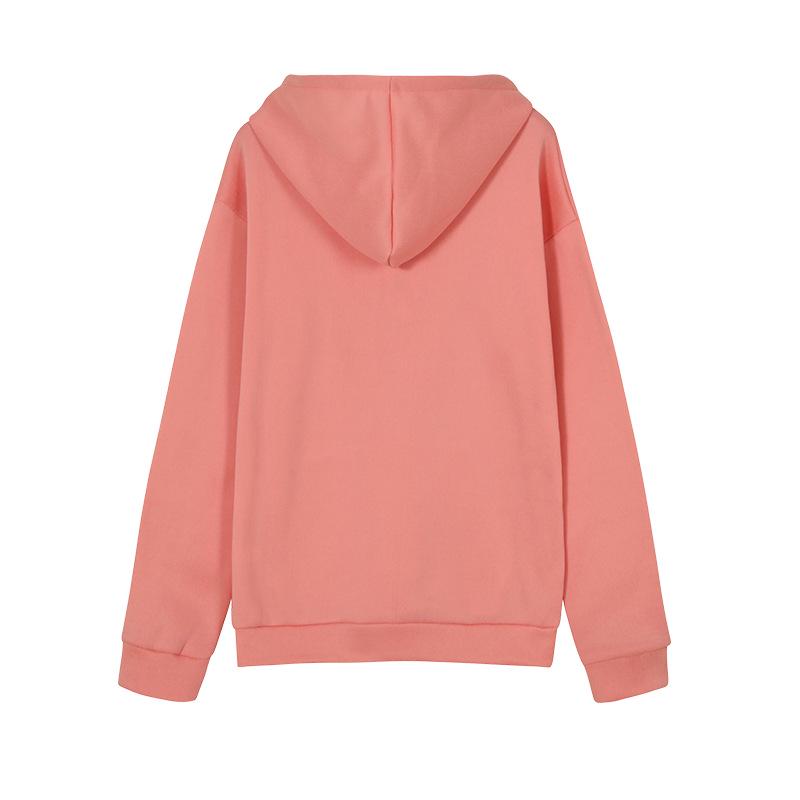 2024 Fall Women's Casual Loose Hooded Drawstring Sweatshirt with Pockets