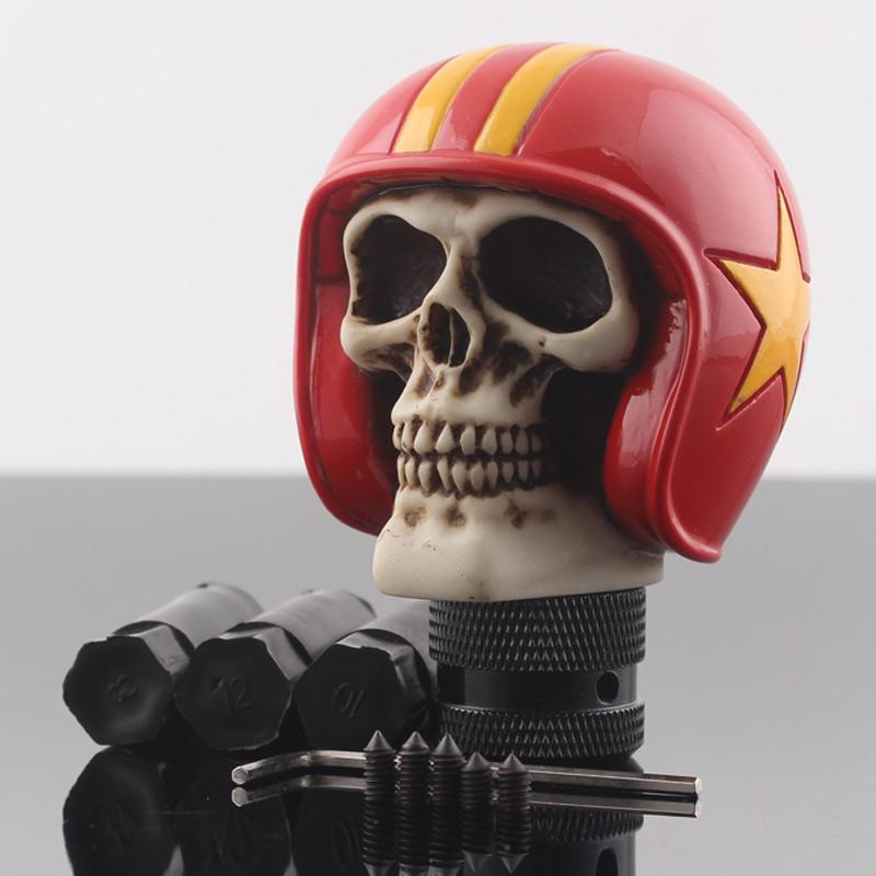 

Universal Helmet Skull Car Gear Shift Knob Stick Auto Manual Transmission Gear Shifter Gear Head Knob Fit For Sedan Coupe SUV