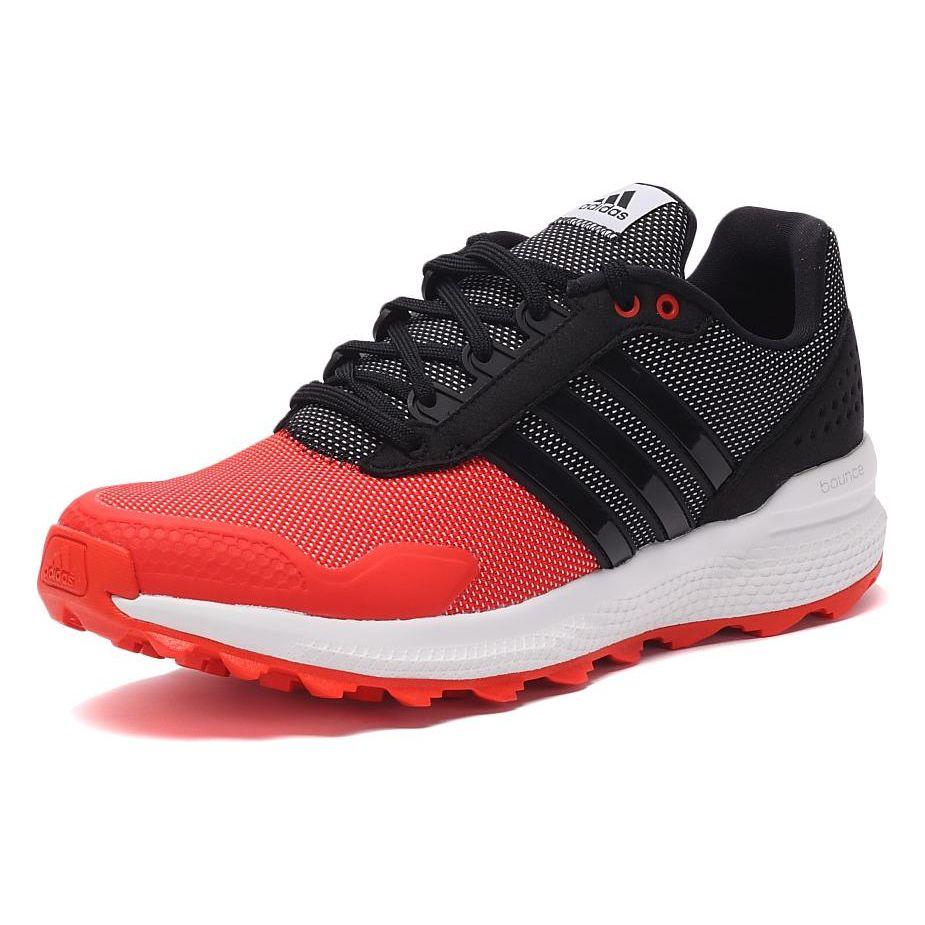 Adidas Comfortable Shock Absorbing Durable Low Top Running Shoes Men Sneakers Black White Red AQ5669