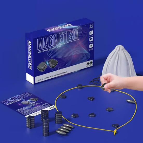 1 Set Magnetic Chess Game with String Stone Logic Thinking Educational Magnet Stone Toy Family Night